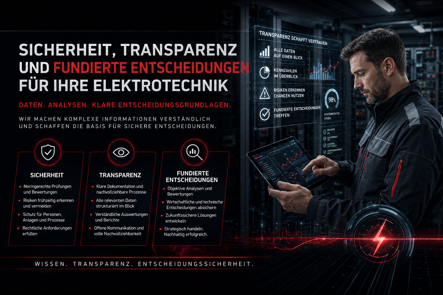 Sicherheit, Transparenz und fundierte Entscheidungen